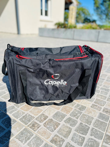 Sac de Voyage Noir à Liseré Rouge