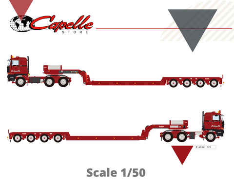 DAF 3600 + Extra-basse 4 essieux (1:50)